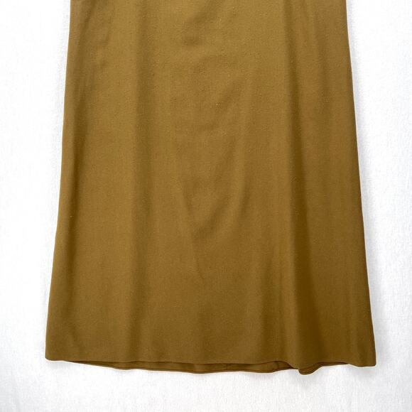 JENNI KAYNE Riviera Slip Dress Womens XXL Safari Green Raw Silk V-neck Maxi NEW - Picture 7 of 16
